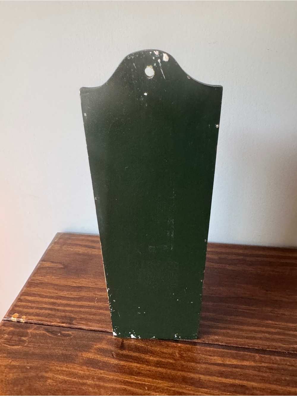 Rustic Distressed Wooden 5-Drawer Wall Organizer in Dark Green - 13”x4”x3” - Picture 5 of 10